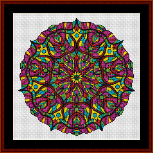 Mandala 123 - Small pdf cross stitch pattern