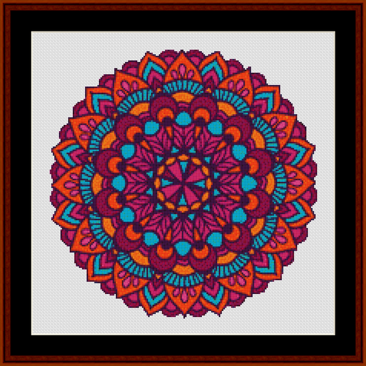 Mandala 124 - Small pdf cross stitch pattern