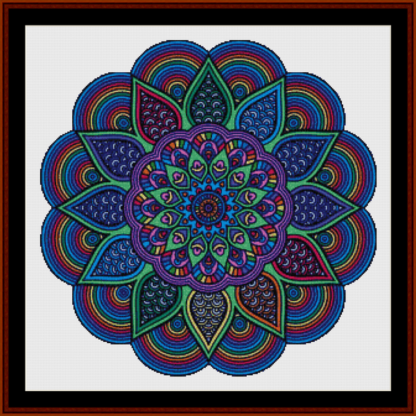 Mandala 14 - Small pdf  cross stitch pattern