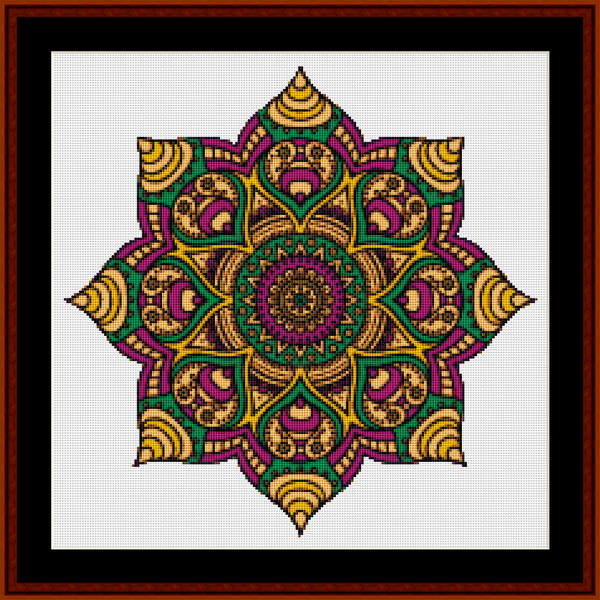Mandala 32 - Small pdf cross stitch pattern