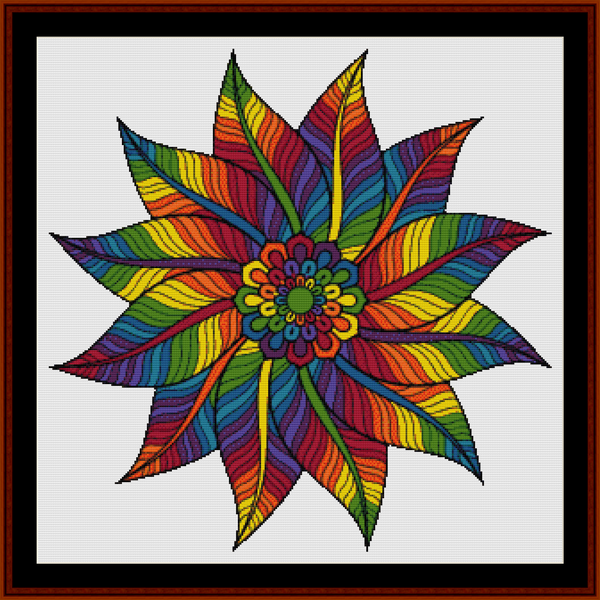 Mandala 60 - Large pdf cross stitch pattern