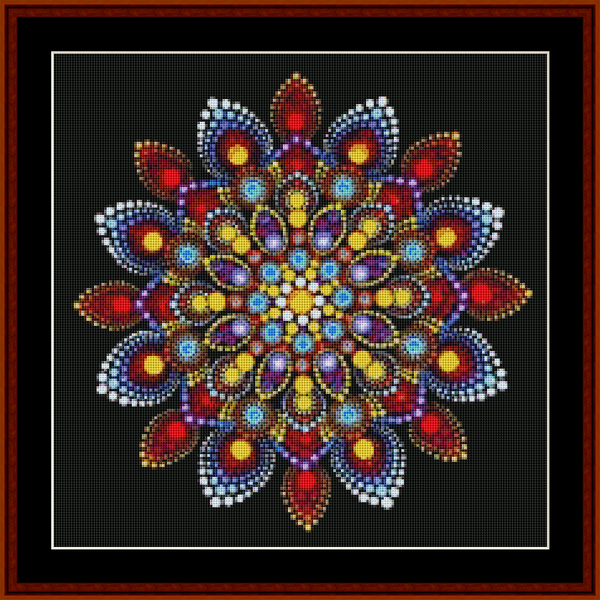 Mandala 66 pdf cross stitch pattern