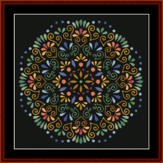 Mandala 68 pdf cross stitch pattern