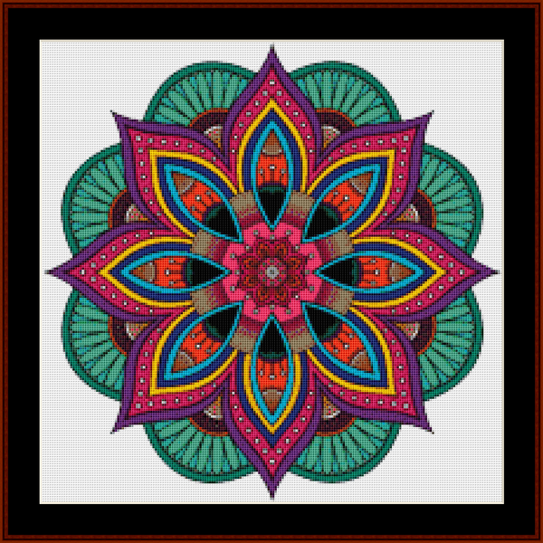 Mandala 73 - Small pdf cross stitch pattern