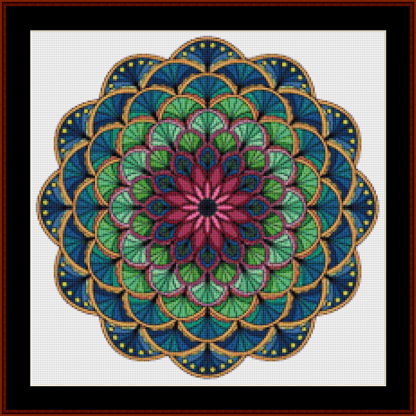 Mandala 75 - Small pdf cross stitch pattern