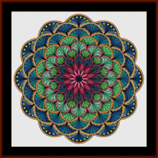 Mandala 75 - Small pdf cross stitch pattern