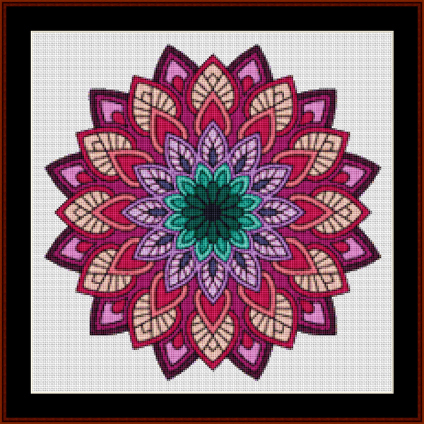 Mandala 76 - Small pdf cross stitch pattern