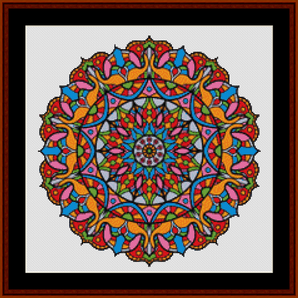 Mandala 93 - Small pdf cross stitch pattern