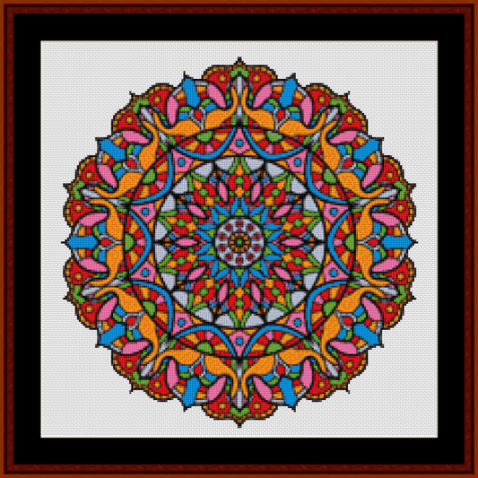 Mandala 93 - Small pdf cross stitch pattern