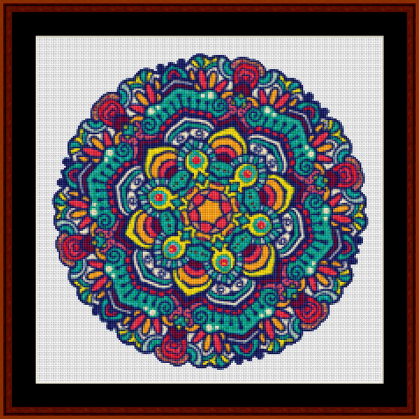 Mandala 95 - Small pdf cross stitch pattern