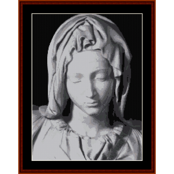 Pieta, Madonna - Michelangelo pdf cross stitch pattern