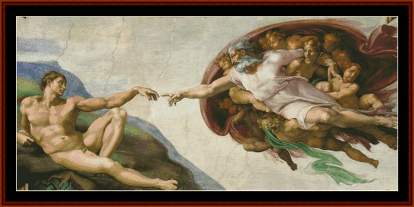 The Creation - Michelangelo pdf cross stitch pattern