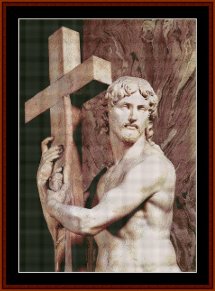 Christ Carrying the Cross - Michelangelo pdf cross stitch pattern