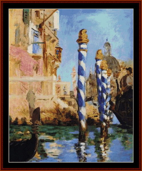 The Grand Canal, 1875 - Edouard Manet cross stitch pattern