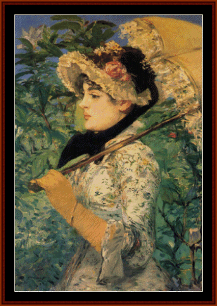 Jeanne Demarsy, 1882 - Edouard Manet cross stitch pattern