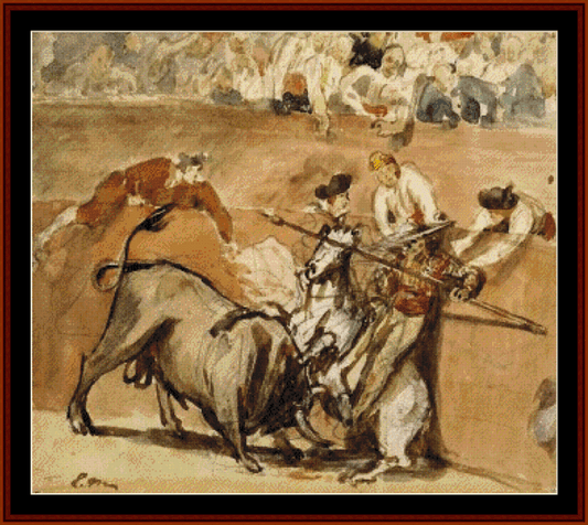 Bullfight - Edouard Manet cross stitch pattern