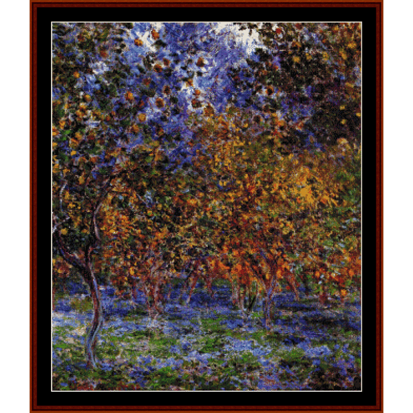 Under the Lemon Trees - Monet cross stitch pattern
