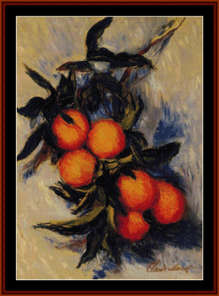Orange Branch - Monet cross stitch pattern