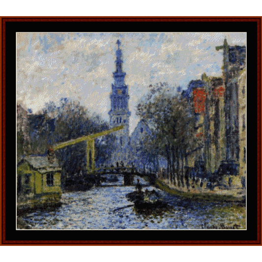Canal in Amsterdam - Monet cross stitch pattern