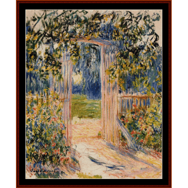 The Garden Gate - Monet cross stitch pattern