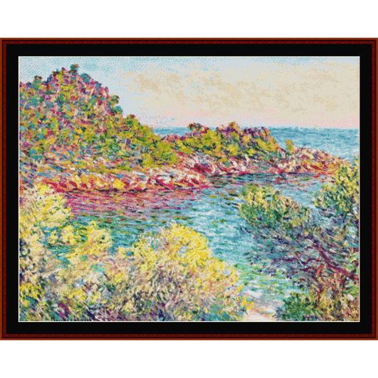 Landscape Near Montecarlo - Monet cross stitch pattern