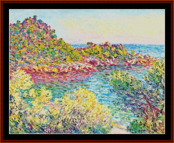 Landscape Near Montecarlo - Claude Monet pdf cross stitch pattern