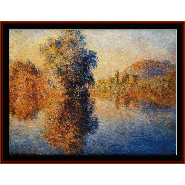 Morning on the Seine II - Monet cross stitch pattern