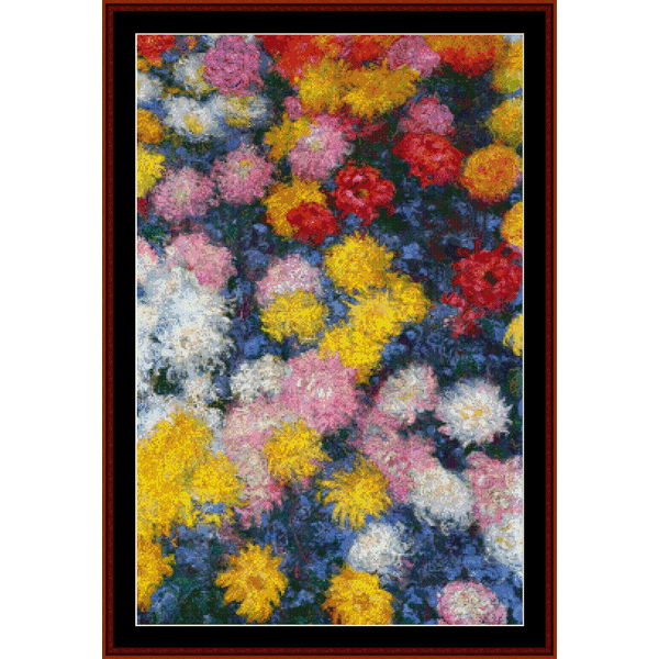 Chrysanthemums, 1897 - Monet cross stitch pattern
