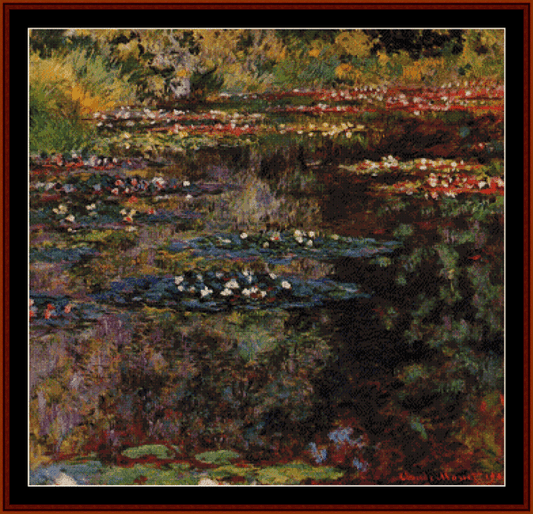 Waterlilies, 1904 - Monet cross stitch pattern