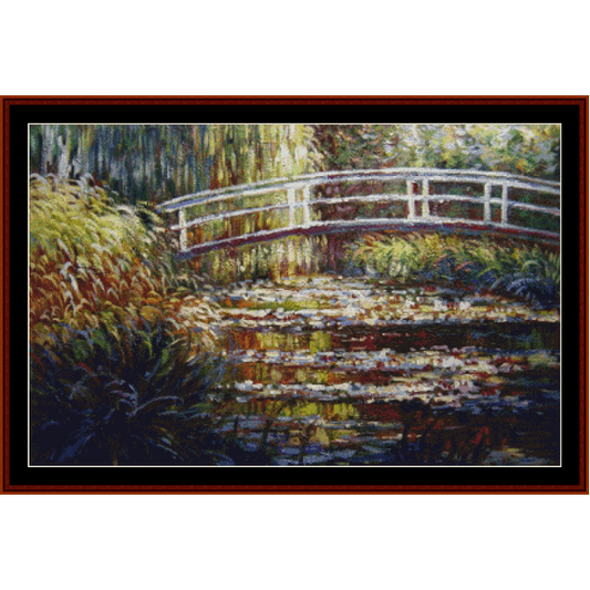 A Waterlily Pond - Monet cross stitch pattern