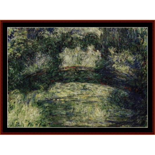 The Japanese Bridge, 1918 - Monet cross stitch pattern