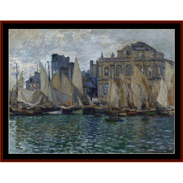 View of Le Havre, 1873 - Monet cross stitch pattern