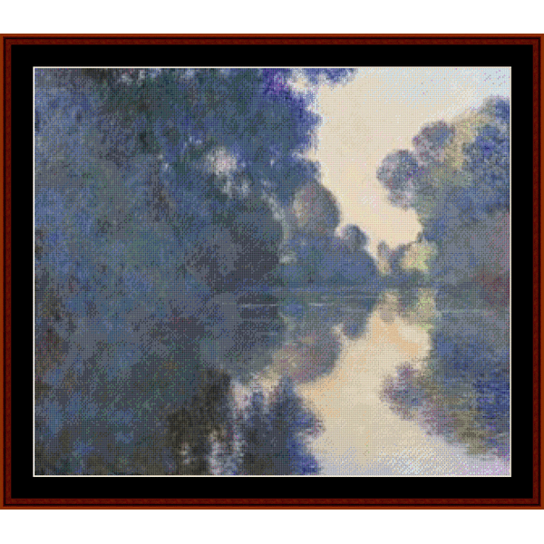 Morning on the Seine III - Monet cross stitch pattern