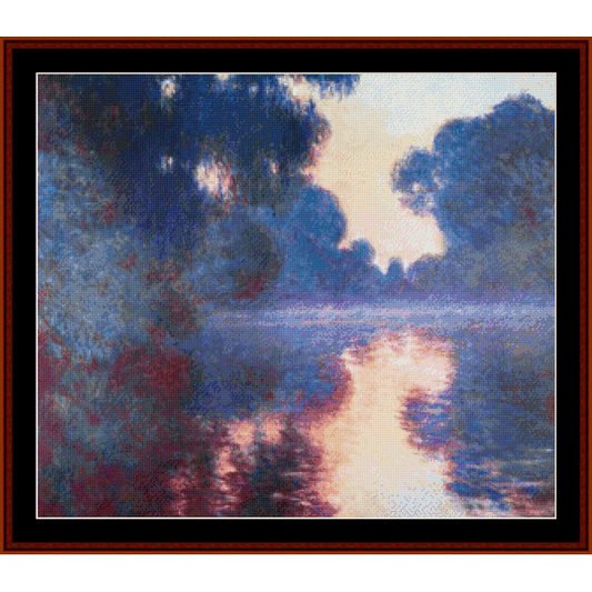 Morning on the Seine IV - Monet cross stitch pattern