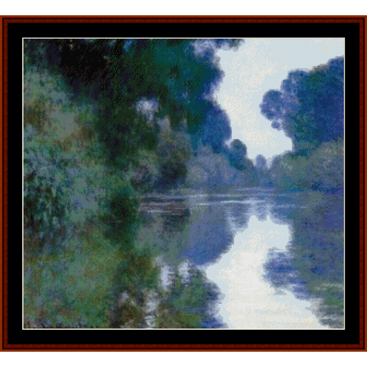 Morning on the Seine VI - Monet cross stitch pattern
