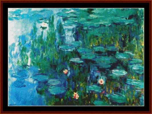 Waterlilies, 1921 - Claude Monet pdf cross stitch pattern