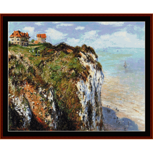 Cliff at Dieppe - Monet cross stitch pattern