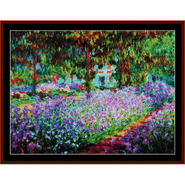Artists Garden at Giverny - Monet cross stitch pattern