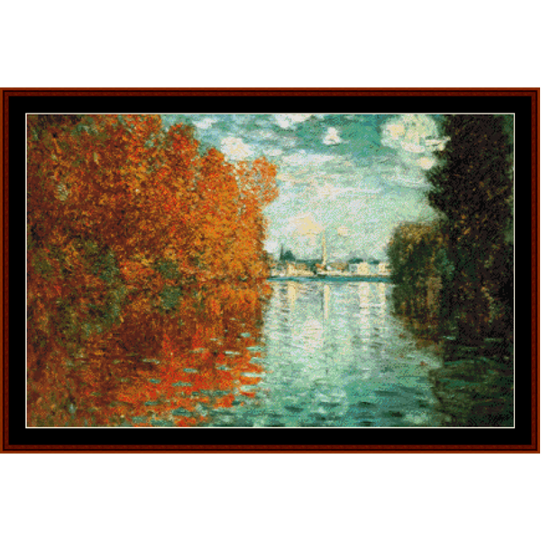 Autumn Effect at Argenteuil - Monet cross stitch pattern