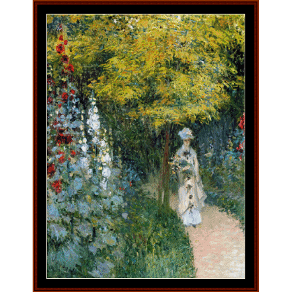 The Rose Garden - Monet cross stitch pattern