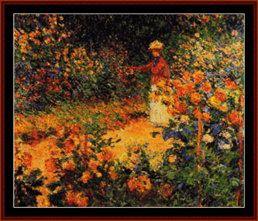 Garden Path at Giverny - Monet cross stitch pattern