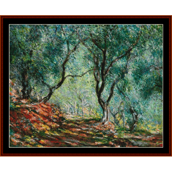 Olive Trees in Moreno Garden - Monet cross stitch pattern