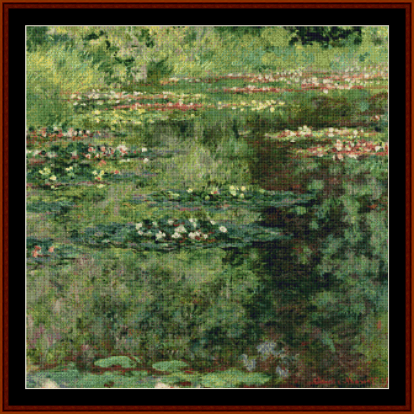 The Waterlily Pond III - Monet cross stitch pattern