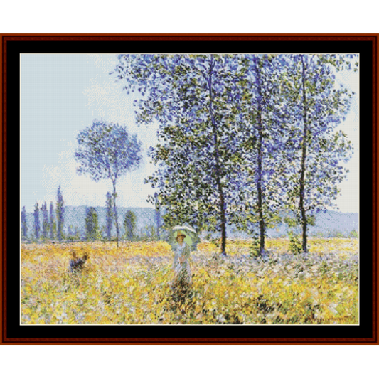 Under the Poplars - Monet cross stitch pattern