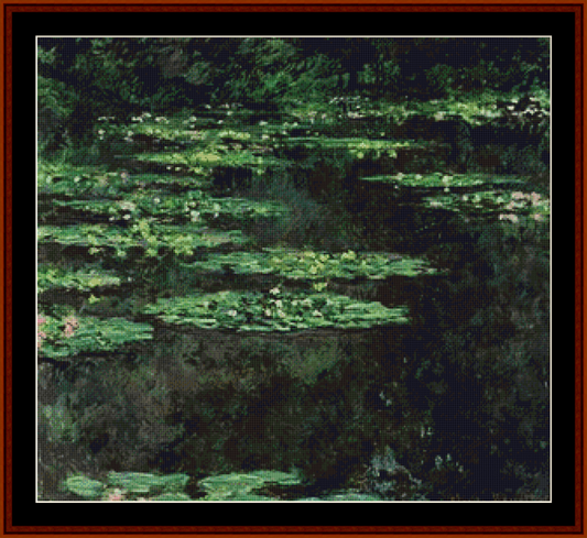 Waterlilies 8 - Monet pdf cross stitch pattern