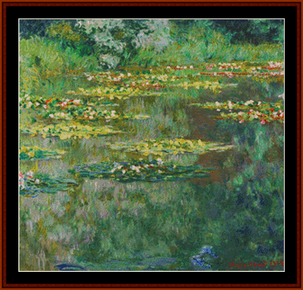 Le Bassin de Nympheas - Monet cross stitch pattern