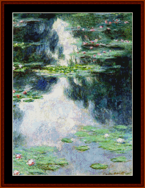 Pond with Waterlilies - Monet cross stitch pattern