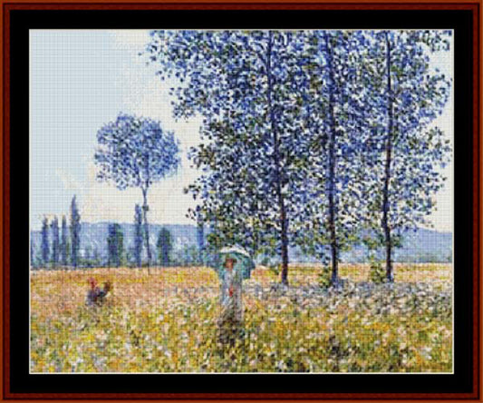 Fields in Spring - Monet cross stitch pattern
