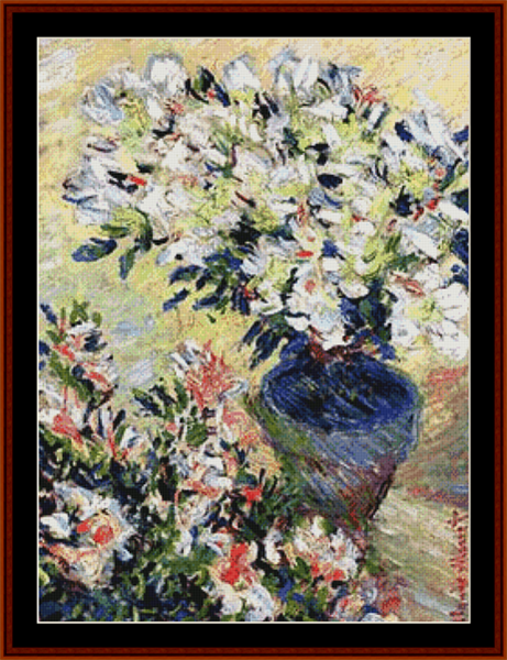 Azaleas - Monet cross stitch pattern