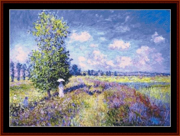 Summer Poppy Field - Monet cross stitch pattern